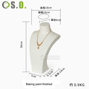 Manekin leher barang kemas rak gantung model berdiri alat penyimpanan barang kemas kalung paparan perhiasan bentuk payudara