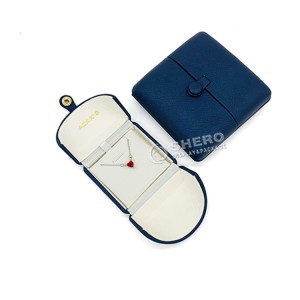 Factory Best Sale Double Open Ring Jewelry Leather Box Custom Logo Erring Ring Pendant PU Leather Boxes