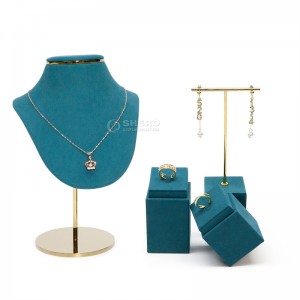 Luxus-Juweliergeschäft-Schaukasten-Aussteller-Ausstellungsset-Büsten-Halsketten-Anhänger-Rack-Metallschmuck-Ausstellungsset-Ständer