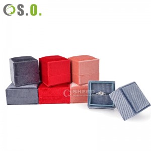 New jewelry box Necklace Pendant ring packaging Box custom wedding velvet travel ring box