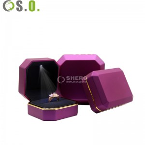 Acquista Confezione regalo di lusso per l'imballaggio di gioielli LED, anello, collana, orecchino, braccialetto, con logo