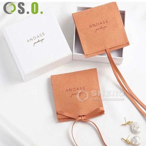 Caja y bolso de empaquetado de regalo de la joyería del pequeño cajón de papel personalizado del anillo de la cartulina con el logotipo