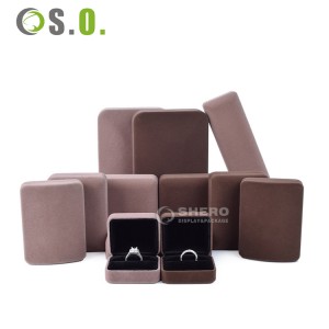 Wholesale Velvet Gift Ring Box Jewelry Packaging Boxes