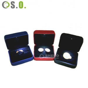 Custom Fashionable Ring Earring Pendant Bracelet box with Led