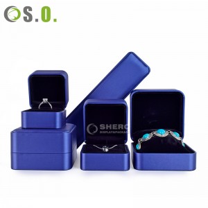 Joyería de empaquetado de las cajas del brazalete del anillo del regalo del cuero de la PU al por mayor del precio de fábrica