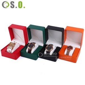Usine personnalisée en gros de haute qualité en cuir PU boîte de montre de luxe boîte de montre emballage boîte-cadeau montre