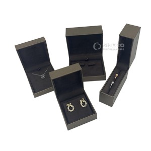 Caja de anillo de cuero PU, caja de regalo con colgante de anillo y pendiente para propuesta de boda, caja de almacenamiento de joyería, exhibición de joyería