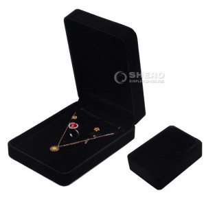 Caixa de ornamento de flanela de ferro luxuosa, anel criativo, pulseira, pingente, viagem, veludo, pequena caixa de joias para casamento