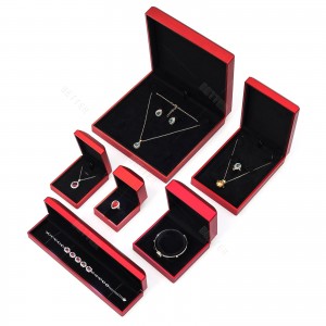 Caja de joyería Led con logotipo lacado en negro, pantalla de seda, paquete de joyería LED de lujo, cajas de anillos personalizadas, joyero con luces