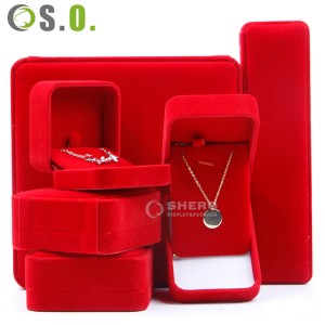 Caja de joyería de terciopelo de alta calidad, mejor precio, embalaje para anillo, colgante, pendiente, joyería, caja de embalaje personalizada