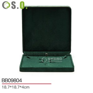 Caixa de joias de ferro de alta qualidade personalizada caixa de presente de embalagem de colar de anel de veludo