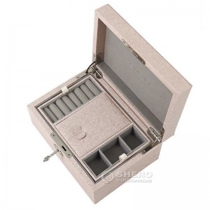 Luxury Jewelry Packing Boxes PU Leather Custom Packaging Boxes for Jewellery High Quality Jewelry Organizer Case With Mirror