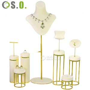 Necklace Earrings High-End Jewelry Shop Luxury Window Jewelry Display Stand Sets