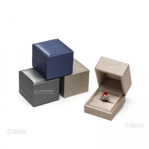 Shero-caja de cuero de Pu para joyería, regalo personalizado, embalaje de joyería de lujo, anillo de cuero de Pu, caja de joyería para collar