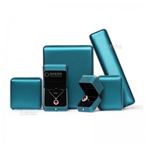 Shero-caja de embalaje de joyería de cuero PU de alta gama, diseño personalizado de lujo, embalaje de collar y anillo errante