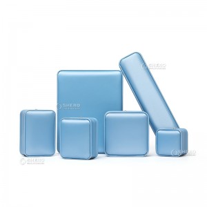 Shero High-End-Schmuckverpackungsbox aus PU-Leder, luxuriöse, individuelle Design-Ring-Halsketten-Verpackung