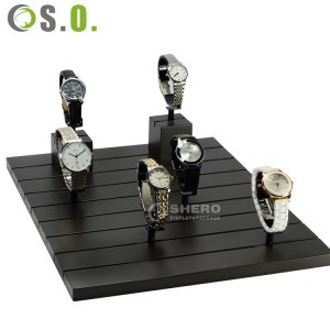 rak meja tampilan jam tangan logam yang disesuaikan braket rak mekanis dudukan tampilan jam tangan pintar