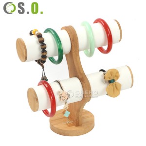 Practical Hot Sale Wooden Stand Hovering T-Bar Bracelet Holder Necklace Jewelry Display