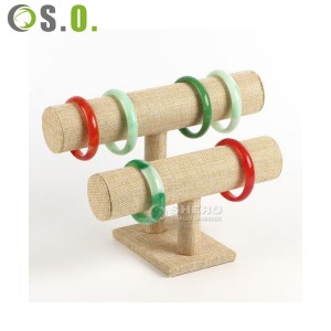 Practical Hot Sale Wooden Stand Hovering T-Bar Bracelet Holder Necklace Jewelry Display