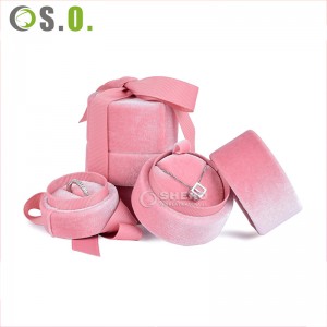 Wholesale Luxury Jewellery Box Packaging Custom Velvet Jewelry Packaging Bangle Earring Bracelet Necklace Ring Box Jewelry Box