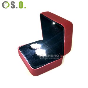 Custom Fashionable Ring Earring Pendant Bracelet box with Led