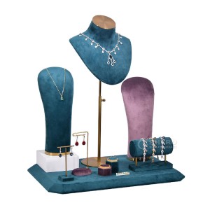 Venta al por mayor, conjunto completo de exhibición de estante colgante de joyería, accesorios de exhibición de joyería, conjunto de exhibición de ventana