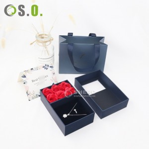 Custom Logo Necklace Jewelry Packaging Set Boxes Flower Box