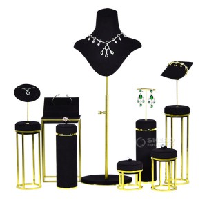 Conjunto completo personalizado de accesorios de exhibición de joyería, collar, estante de joyería, pendientes, conjunto de exhibición de ventana