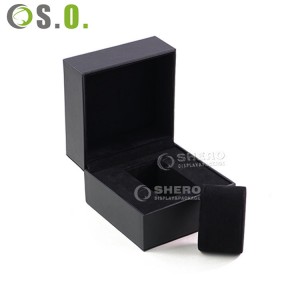 Uhren-Organizer-Box, Großhandel, schwarze Uhren-Geschenkbox, individuelle Uhrenbox aus schwarzem PU-Leder
