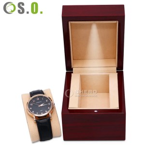 Popular venda quente fabricação fornecimento direto caixa de presente personalizada caixa de relógio de madeira com luz led