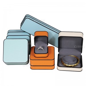 Bijoux de haute qualité personnalisés en cuir PU, boîtes d'emballage de bijoux, grossiste