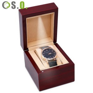 Popular venda quente fabricação fornecimento direto caixa de presente personalizada caixa de relógio de madeira com luz led