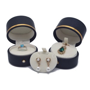 Scatola di immagazzinaggio dell'organizzatore di gioielli artificiali del regalo di cuoio dell'unità di elaborazione di lusso di vendita calda per l'anello degli orecchini