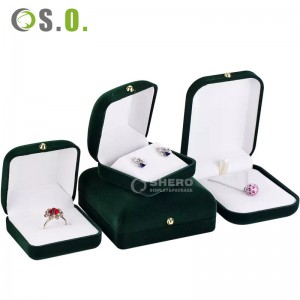 Hochwertige Schmuckschatulle aus Eisen, individuelle Geschenkbox mit Ring- und Halskettenverpackung aus Samt