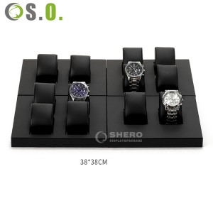 Manufacturers Direct Luxury Watch Display High Quality Watch Display Trays Pu Leather Watch Display Stand