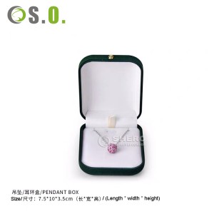 Kotak Anting-anting Baldu Logo Tersuai Barang kemas kotak logam Pembungkusan Cincin Kotak Hadiah Untuk Perkahwinan