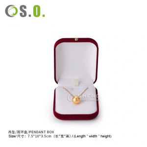 Il contenitore di gioielli in ferro di alta qualità personalizza la confezione regalo di imballaggio della collana con anello di latta di velluto